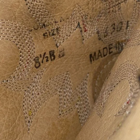 🚫SOLD🚫 Vtg Justin Boots 2toned suede leather midcalf ladies cowboy boots 8.5B - Picture 12 of 14